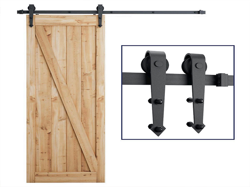 MRD- T033 BARN DOOR HARDWARE KIT (ARROW SHAPE)