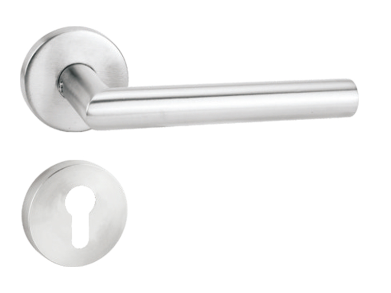 brushed stainless steel door handles