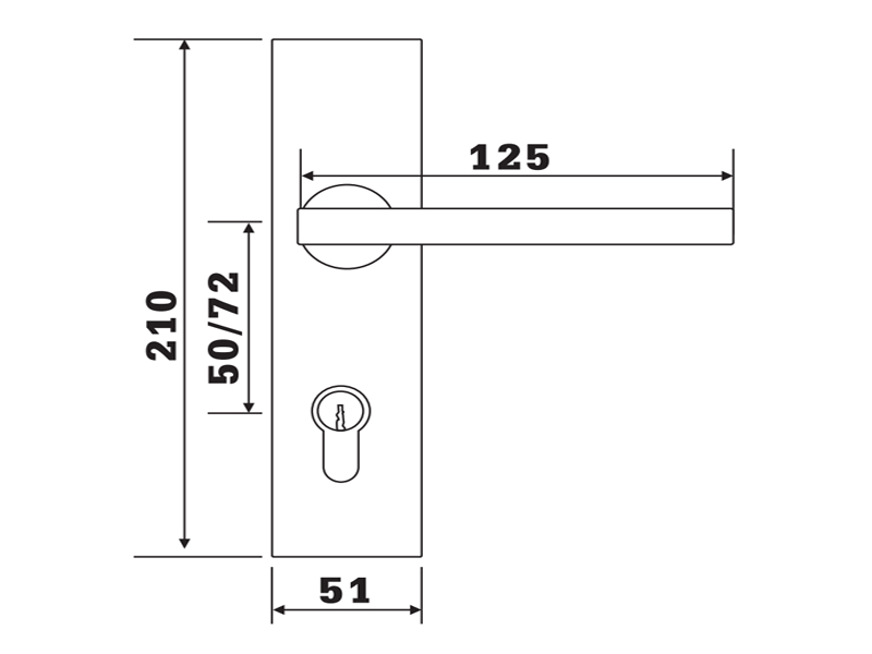 Stainless Steel Divided Door Handles