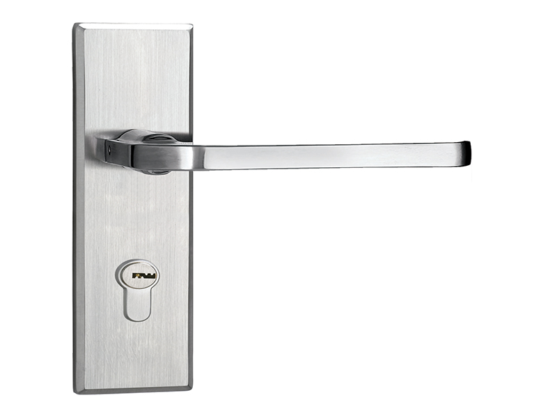 backplate brushed steel door handles