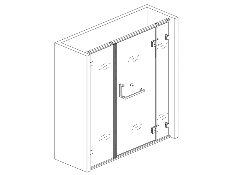 One-Line Clamp Shower Door