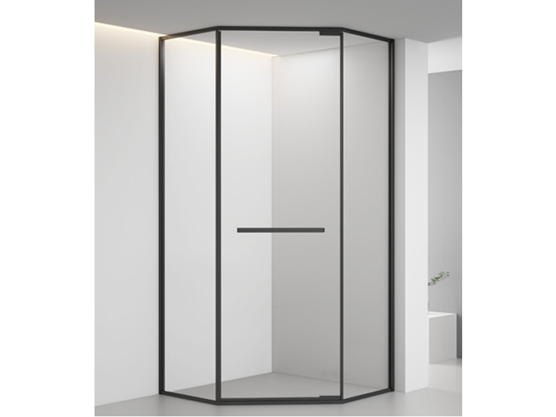 Diamond-patterned Pivot Shower Stall