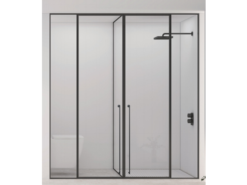 T-Shaped Hinged Shower Partition