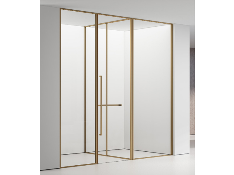 T-Configuration Hinged Shower Booth